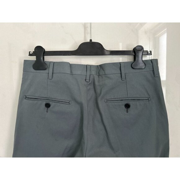 MARIO MATTEO Cotton Linen Casual Pants Cotton Chino Khaki Made in Italy Size 32 - Picture 7 of 8